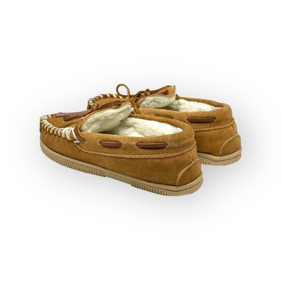 Sperry ✫彡 Trapper Cup Sole Slipper Moccasins ✫彡 Natural Suede ✫彡 Boy Girl 13M - Picture 6 of 16